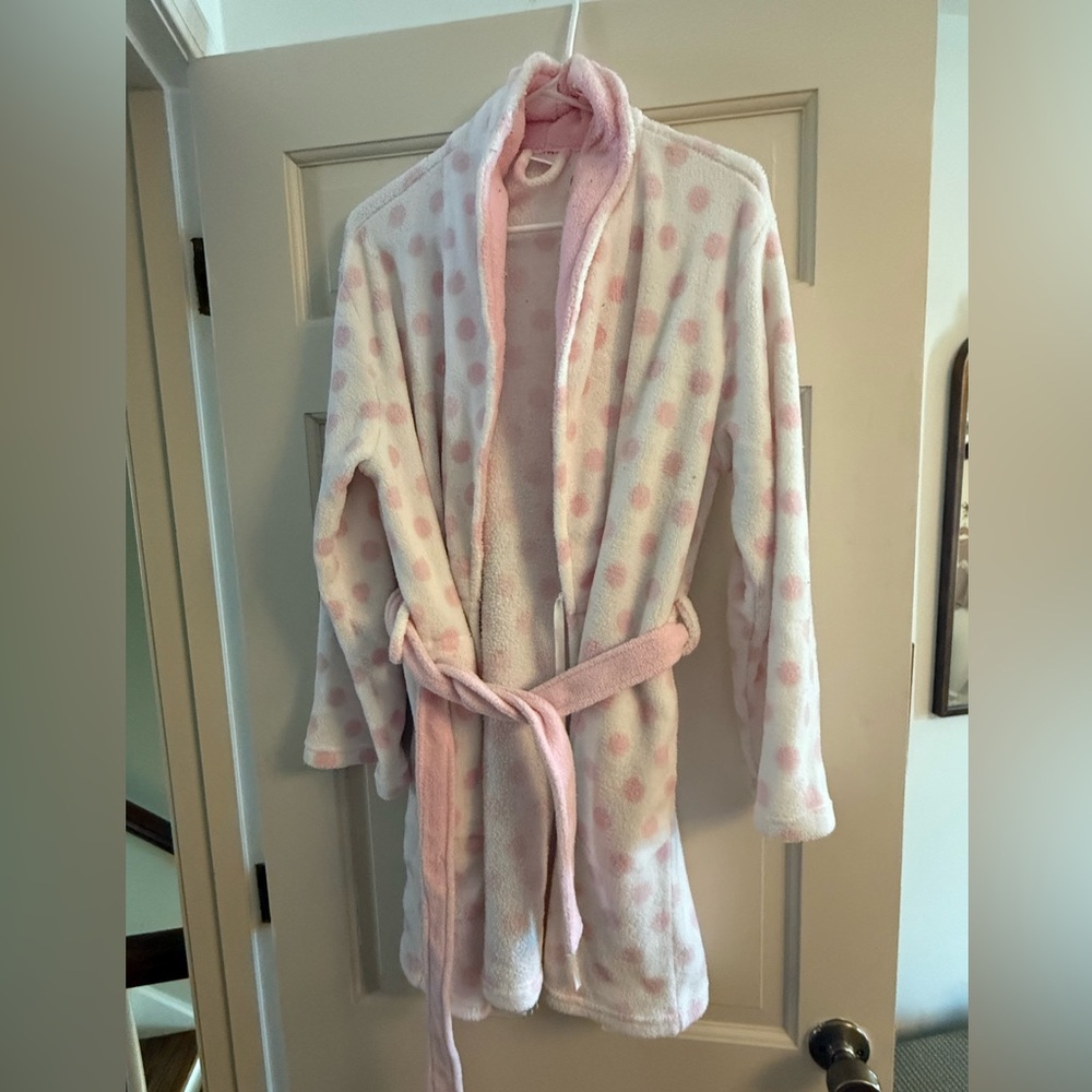 Pink Polka Dot Bathrobe